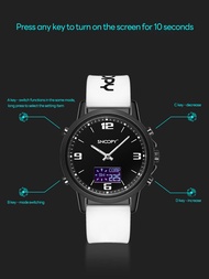 นาฬิกานาฬิกาควอตซ์อัจฉริยะ Snoopy สำหรับผู้ชายและผู้หญิงนาฬิกาออกกำลังกายกันน้ำ