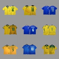 [1994/2004 Brazil Retro Jersey Football Jersey] Belica Fronaldori Valdo Carloss Dunga Blanco