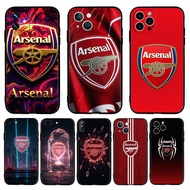 for iPhone 11 12 13 Pro Max Mini Arsenal FC Casing 6Y1 Black TPU Soft Silicone Phone Case