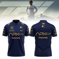 2025 Mercedes F1 Shirt F1 Racing Suit Apx Gp Team F1 Polo Shirt for Men Jersey Summer Men Women Shor