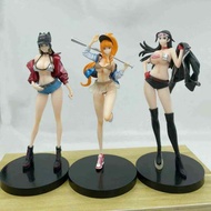 20cm One Piece Boa Hancock Nico Robin Nami Anime Figure Beautiful Girl Manga Statue Action Figurine 