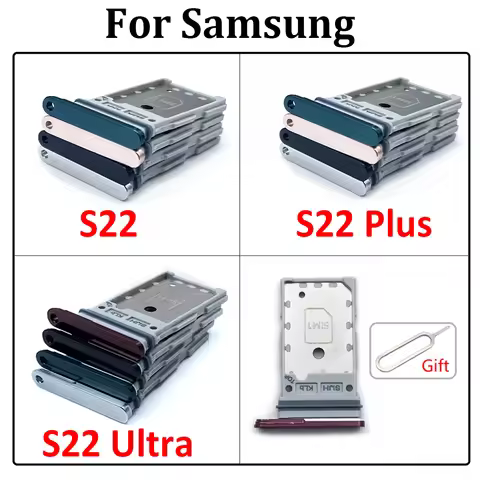 Dual SIM Card Tray Slot Holder Adapter Accessories For Samsung S22 / S22 Plus / S22 Ultra