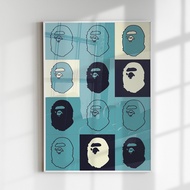 BAPE POP ART WALL DECOR STREETWEAR POSTER CANVAS FRAME POSTER CANVAS PAINTING POSTER