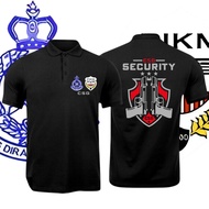 Baju Sulam CSG Security Design Polo Shirt Men&Women Short Sleeve Tee Tops COD
