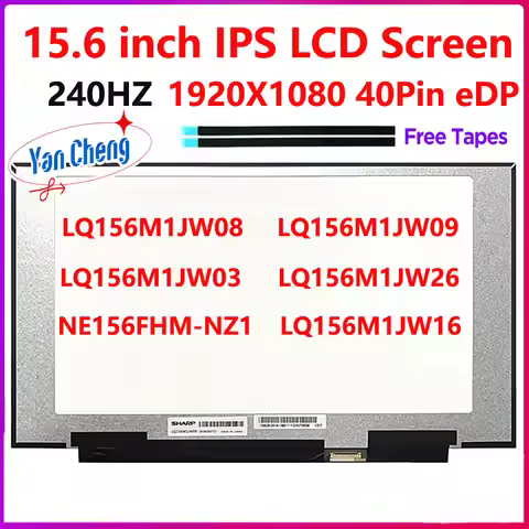 15.6" LCD Matrix LQ156M1JW08 LQ156M1JW03 NE156FHM-NZ1 LQ156M1JW09 LQ156M1JW26 LQ156M1JW16 IPS 1920X1