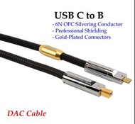 ［實體商店］Hi-Fi Grade USB C to B Cable, Type C to USB, USB-C to B, for DAC, for Laptop to DAC, for Mobil
