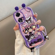 สำหรับ OPPO เคส A60การ์ตูนน่ารัก3D ซิลิโคนนิ่มเคส CPH2631 OPPOA60กันกระแทก TPU เคสโทรศัพท์สายคล้องคอ