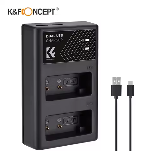 K&F Concept Camera Battery Charger for Canon LP-E17 Compatible with Canon EOS RP Rebel T8i T7i T6i T