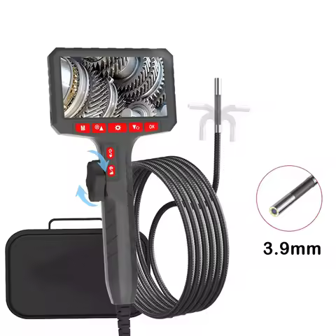 3.9mm 5 Million Pixels HD Two-Way Rotary 360° Industrial Piping Endoscope Camera Borescope Inspectio