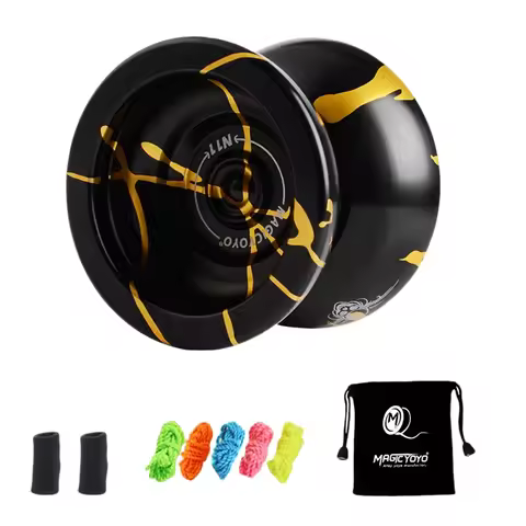 DN-MAGICYOYO N11 Alloy Aluminum Professional Unresponsive Yoyo Alloy Yoyo Ball With Bag,2 Finger Cot