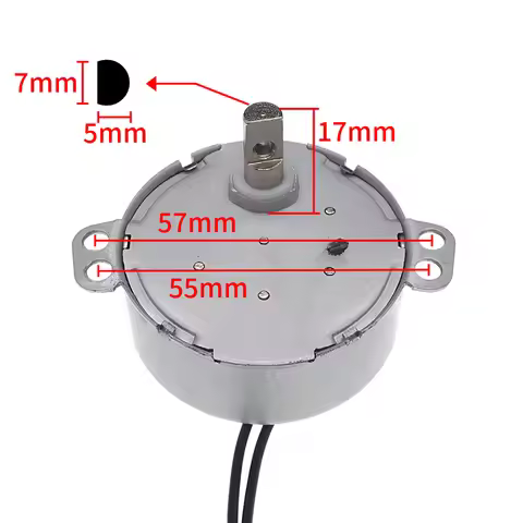 AC 220V 4W 3/3.6r/min permanent magnetic synchronous motor 50TYZ-0.2B02 D shaft motor compatible wit