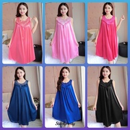 🌹 Ready Stock x Plus Size Women Satin Nightdress Wear Baju Tidur Besar With 14