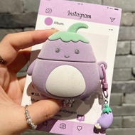 Case for Airpods 4 3 2 Soft pro 2 Eggplant Drop Protection Airport 4 anc gen3 gen2 1