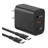 Bộ Sạc Nhanh 1HORA GAR153 Củ 20W - cổng USB-C và Cáp Type C dài 1m - Chính Hãng