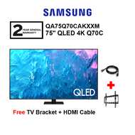 Samsung 75" QLED TV 4K Q70C QA75Q70CAKXXM Television (FREE TV BRACKET AND HDMI CABLE)