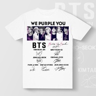 เสื้อ Bts Bangtan Sonyeondan Jin Suga Jhope Rm Jimin V Jungkook Tandatangan T Shirt ชายและหญิง ครึ่ง
