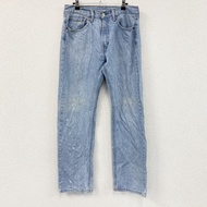 Levi's 505 牛仔褲，拉鍊門襟，靛藍色，W31 碼，古著。