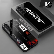 HP Casing SAMSUNG A56 Softcase SAMSUNG A56 Case Glossy Casing Shiny Glass Protector Mobile Phone Acc