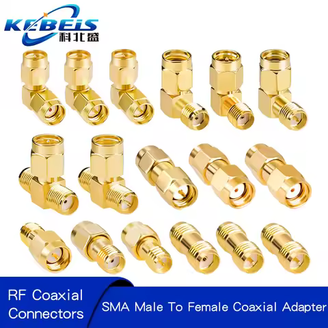 2PCS SMA Connector SMA to SMA Adapter SMA to SMA / RPSMA Male Plug & Female Jack Slide-on Straight R