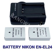 (Saving Set 2+1) EN-EL24 \ ENEL24 แบตเตอรี่และแท่นชาร์จสำหรับกล้องนิคอน Battery and Charger For Nikon 1 J5,DL18-50,DL24-85 BY JAVA STORE