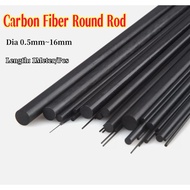 1Meter/Pcs High Strength Carbon Fiber Round Rod Dia 0.5mm~16mm High Strength Light Weight DIY Compos