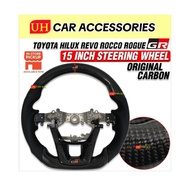 TOYOTA HILUX REVO ROCCO ROGUE GR 15 INCH STEERING WHEEL ( ORIGINAL CARBON )