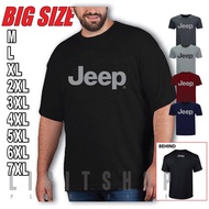 BIG SIZE Men Jeep 100% Cotton T-Shirt 7XL 6XL 5XL Oversized Baju Besar