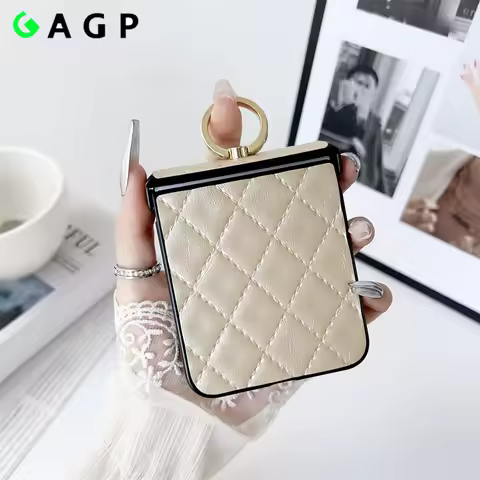 Luxury Z Flip 6 Finger Ring Holder Stand Business Shockproof Case for Samsung Galaxy Z Flip 7 3 4 5 