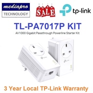 TP-LINK TL-PA7017P KIT AV1000 Gigabit Passthrough Powerline Starter Kit PA7017P KIT - 3 Year Local TP-Link Warranty