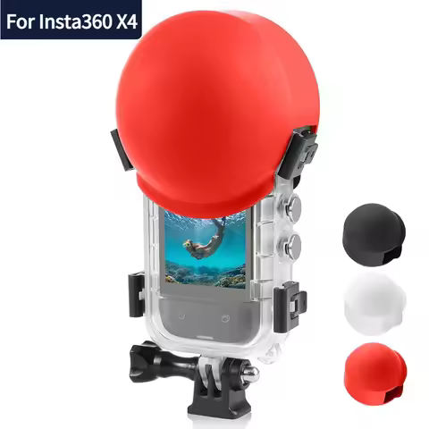For Insta360 X3/X4 New Invisible Dive Case Lens Guard Silicone Protective Cover Pleochroic Lens Cap 