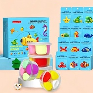 Kids 4 Colors Cup Modeling Clay Modeling Clay Deli Ultra Light DIY Craft Clay Toy