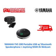 JoyUsing N500 2k Webcam + YAMAHA YVC-200 Portable USB w/ Bluetooth Speakerphone