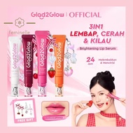 Glad2Glow BRIGHTENING LIP SERUM 7g Brightens, Moisturizes and adds color 3in1 Liptint