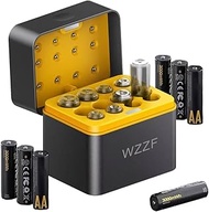 6 AA and 6 AAA Rechargeable Lithium Battery Charging Case,8 Pack 1.5 V Triple A Double A Batteries,R