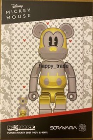 全新 米奇 空山基 Bearbrick 400% + 100% Mickey Mouse SORAYAMA