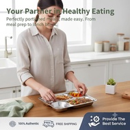 304 Stainless Steel Partitioned Dinner Plates Thickpartmentalized Plate