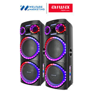 [ผ่อน 0%] AIWA AW-X2125 DUAL PRO Party Speaker ลำโพงบลูทูธปาร์ตี้