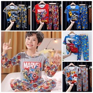 Karton Baju Tidur Budak Lelaki Boy Pyjamas Kids Sleepwear Cartoon Pyjamas Short Sleeve