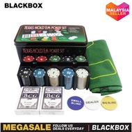 200pcs Poker Chips Set Texas Holdem Metal Storage Box Mahjong Chip Zynga Poker Chip Set Poker Card 2