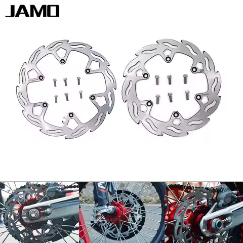 JAMO New Motorcycle Cross Front And Rear Brake Discs Steel Rotor 260/220 mm 6-hole KTM EXC HUSQVARNA
