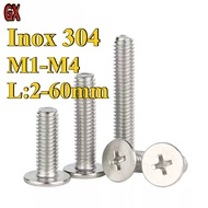 304 Stainless Steel Cross Countersunk Head Screws | M1 - M4 | Length 2 - 60mm | High Quality Fastene