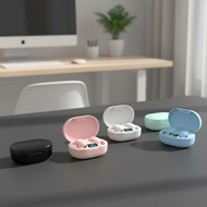 E6S / A6S TWS5.0,LED,9D,,。  E6S / A6S TWS Earbud Bluetooth Tanpa Wayar 5.0 dengan Paparan LED, Bunyi