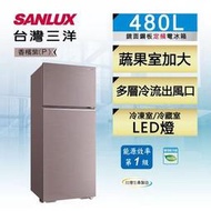 SANLUX 台灣三洋 SR-C480B1B 480公升 1級能效 定頻雙門電冰箱