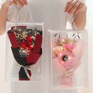 Valentine's Day gift, hand-held wax flower bouquet gift bag, Valentine's dried flower bouquet (with 