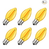 6 cái trang trí cổ điển Bóng đèn LED 220V kính màu cam thay thế bóng đèn LED dây tóc Edison cho đèn