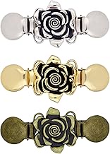 ROPAKED 3 Pcs Dress Cincher & Waist Cinch Clip Retro Rose Dress Cinch Clips for Dresses Shawl,Cardig