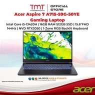 Acer Aspire 7 A715-59G-50YE Gaming Laptop | Intel Core i5-13420H | NVD RTX3050 | 16GB RAM 512GB SSD 