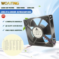 Delta 12038 EFB1248VHE DC 48V 0.21A 3200RPM 12Cm 12048พัดลมสวิตช์พัดลมระบายความร้อนเคส