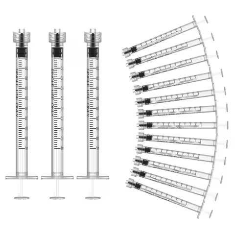 100pcs 1ml/1cc Luer Lock Syringe, Sterile Individually Sealed for Lab, Glue, Perfume & Oil, Disposab