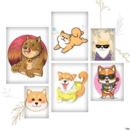 Ironed Image, Heat Pressed Image of Shiba Inu Dog 8